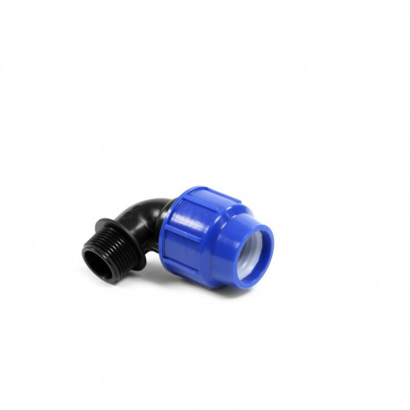Perla Blue põlv Ø40x1 väliskeermega