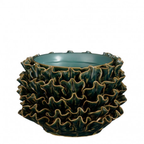 CERAMIC POT D15 H12.5CM GREEN