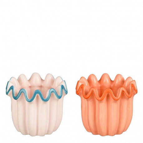 Olora keraamiline pott D10.5 H9CM, roosa/oranž