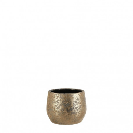 CERAMIC POT CLEMENTE D19.5 H15.5 GOLD
