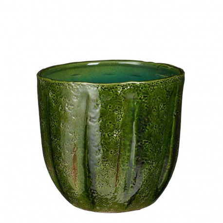 CERAMIC POT ALFREDO D23 H21CM GREEN