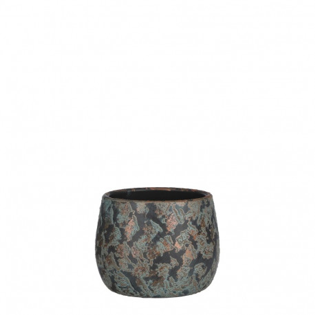 CERAMIC POT CLEMENTE D16.5 H13CM COPPER