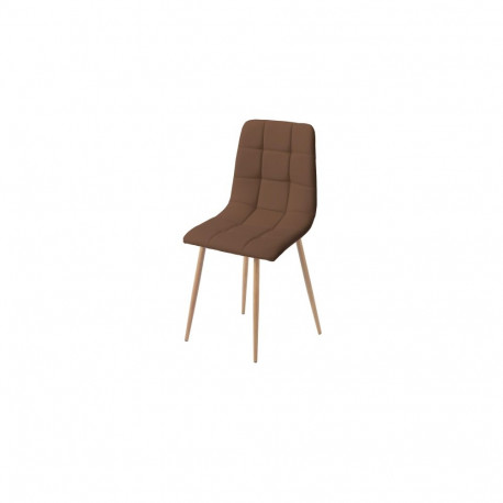HARRY DINING CHAIR BROWN PU/WOODEN LEGS