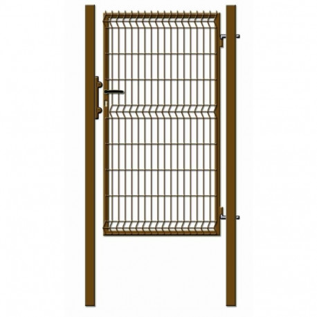 Paneeliga jalgvärav 1000x1730 pruun 60x60