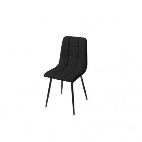 HARRY DINING CHAIR BLACK PU/BLACK LEGS