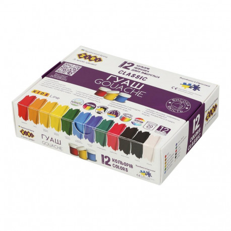 Klassikalised guaššvärvid Kidsline 12 x 20 ml