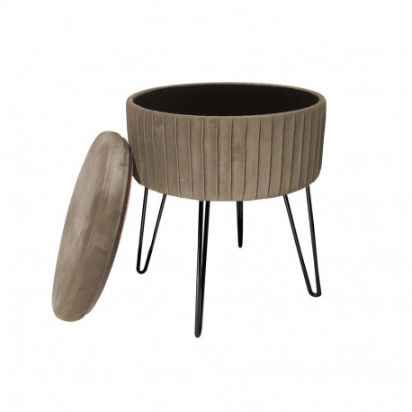 POUF HS522-5 36X36X45CM TAUPE