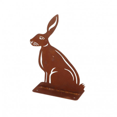 DECORATION HARE RUST 19.3X10X27CM