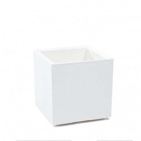 Plastist lillepott KARO 30x30x30cm kreemjas