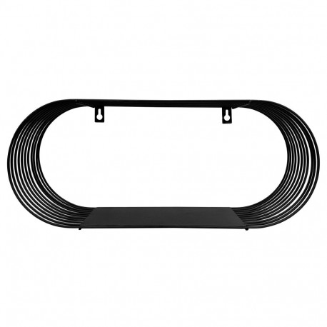 SHELF HANGING BABAK BLACK. 43X10X18CM