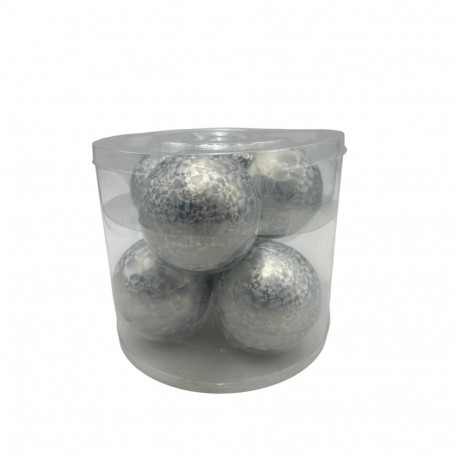 BAUBLES GLASS CHRISTMAS FROST D8CM 6PCS