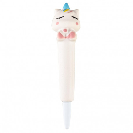 BALL PEN BLUE INK 0.7MM WHITE UNICORN