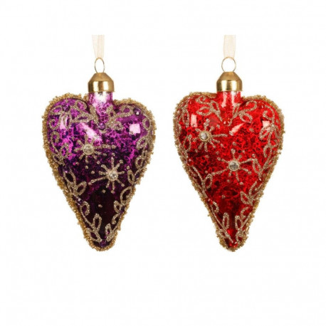 Klaasist süda-ornament 10cm