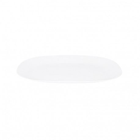 PLATE SQUARE OVAL 34.3CM WHITE