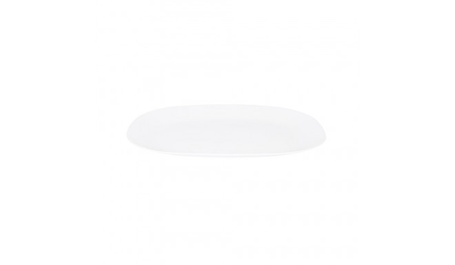 PLATE SQUARE OVAL 34.3CM WHITE