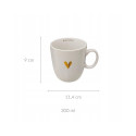 MUG 300ML GOLDEN HEART