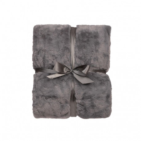 FUR BLANKET 150X200 300/180 GSM D. GREY