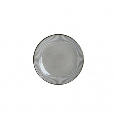 PLATE PAD PRINT MET RIM BROWN 21CM