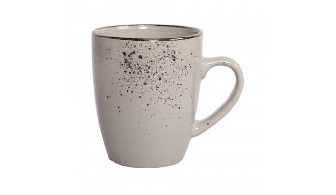 MUG WITH SPECKLE BROWN 368ML