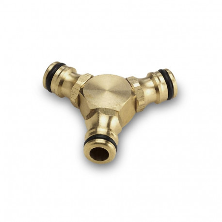 CONNECTOR 3 WAY BRASS HAUSHALT