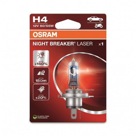 CAR LIGHT 60/55W 12V P43T 10XBLI1 H4