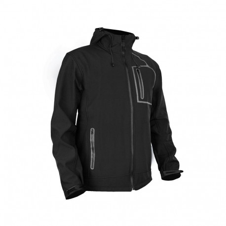 MENS JACKET SOFTSHELL STR_027_BLACK_XL