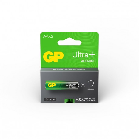 BATTERIES ULTRA+ ALKALINE AA 1.5V 2PCE