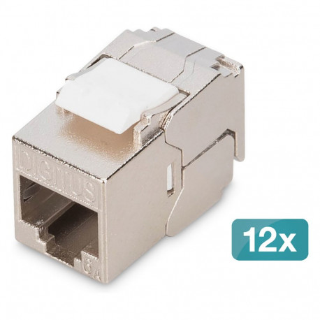 "DIGITUS Keystone Cat6A geschirmt 12 Stk. werkzeugfr"