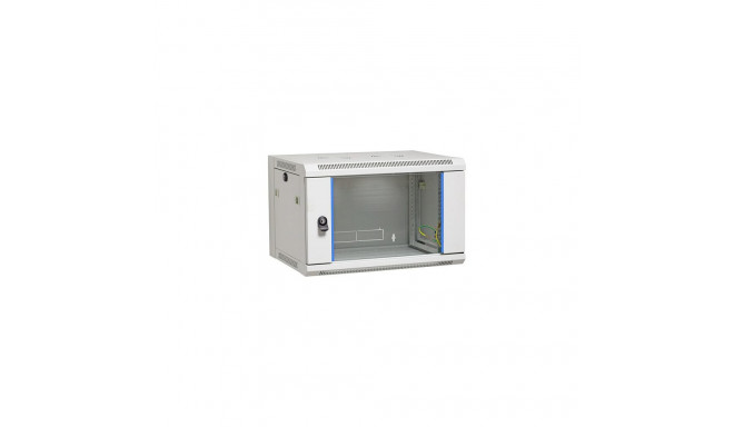 "19"" Wandgehäuse Flat Pack 6HE, Tiefe 450 mm, grau"