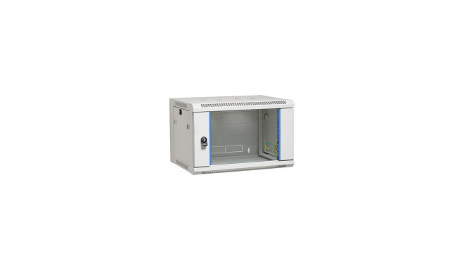 "19"" Wandgehäuse Flat Pack 12HE, Tiefe 600 mm, grau"