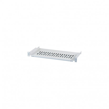 "19"" 1HE Fachboden,T=250 mm,max. 10 kg, RAL7035, grau"