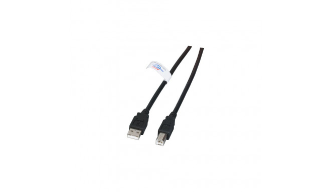 EFB USB2.0 ühenduskaabel A-B St.-St. 0.5m LSZH, must