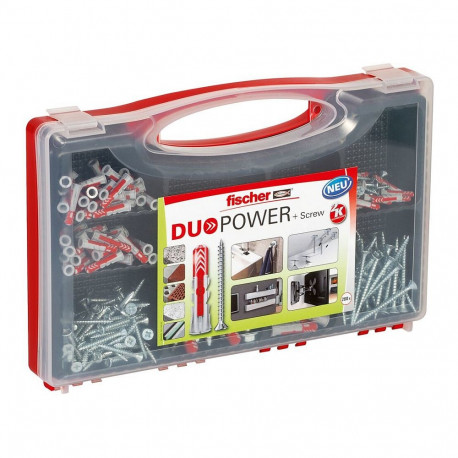 "Fischer RED BOX DUOPOWER + Schrauben (hellgrau/rot, 280-teilig, mit Schrauben)"