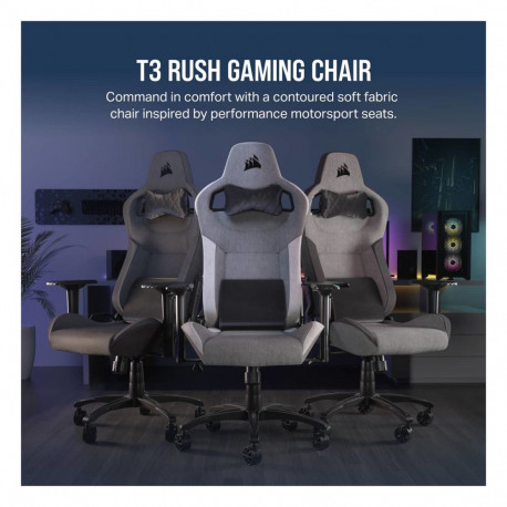"CORSAIR Gaming Stuhl Corsair T3 RUSH Gray/White (2023)"