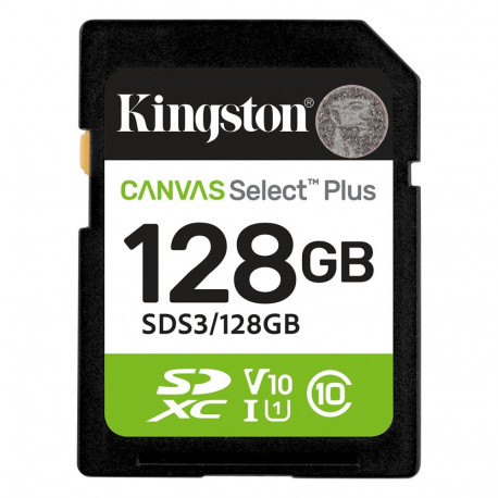 Kingston SDXC mälukaart 128GB Canvas Select Plus Gen3 150MB/s C10 UHS-I U1 V10