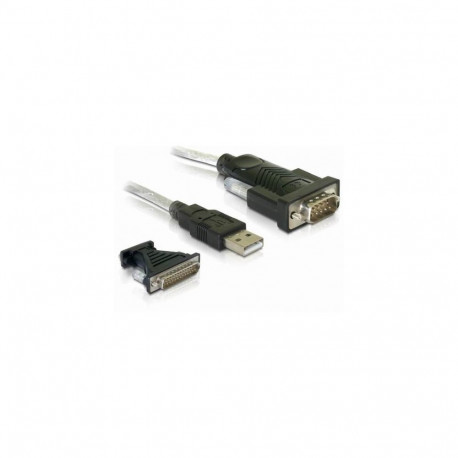 DeLOCK 61308 serial cable Black USB Type-A DB-9