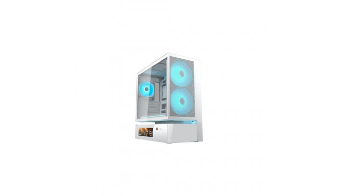 COUGAR Midi Tower Case, CFV235 Vision, ARGB, LCD Display, Mesh, White