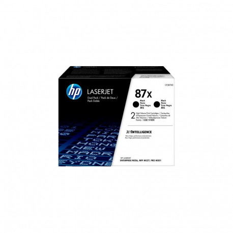 HP 87X 2-pack High Yield Black Original LaserJet Toner Cartridges