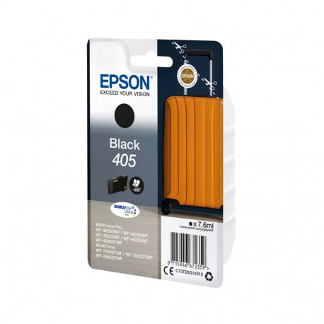 Ink Cartridge - Epson Ink 405 Black Schwarz, 7.6 ml, Up to 1,100 Pages, Black