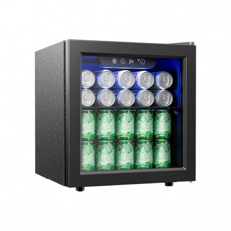 Beverage Cooler - Euhomy BR001-55 37L 55 Can Capacity Digital Temperature Control Black