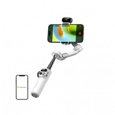 Gimbal Stabilizer - AOCHUAN X2 3-Axis Smartphone Gimbal With AI Sensor, Face Tracking, White