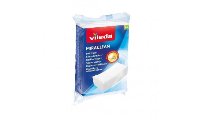 Cleaning Sponge - Vileda Miraclean Magic Sponge 4-Pack, Melamine, White
