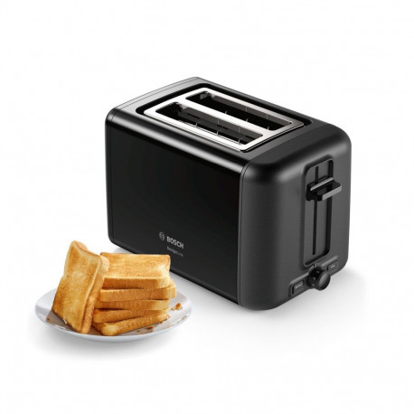Toaster - Bosch TAT3P423 2 Slice 970W Stainless Steel Black