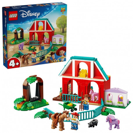 Toy Set - LEGO Disney 43304 Blaze's Horse Ranch with 2 Minifigures, 209 Pieces, Multicolor