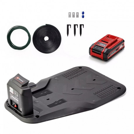 Robotic Lawn Mower - Einhell Flexo Cam Plus 600, 18 cm Cutting Width, 600 m², Wi-Fi, Black/Red/Silve