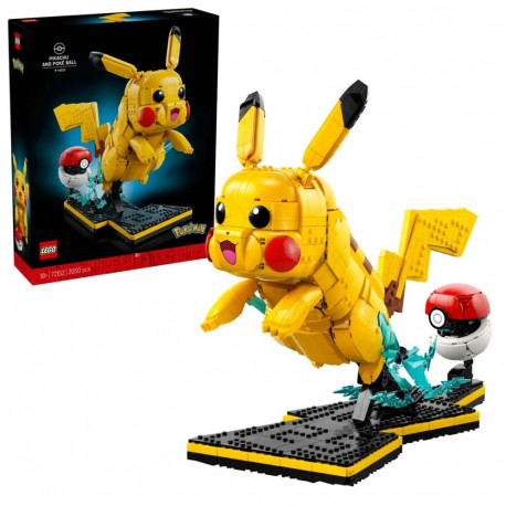 Constructor - LEGO POKÉMON 72152 Pikachu and Pokéball 2050 Pieces 390 x 350 x 260 mm Multicolor