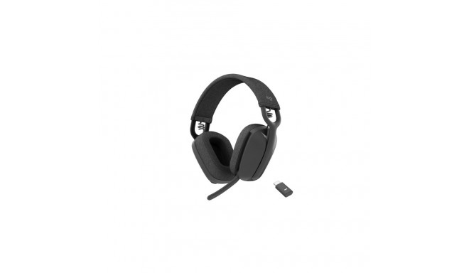 Logitech Zone Vibe Wireless MS Teams Wireless Headphones, USB-C Bluetooth receiver, Graphite