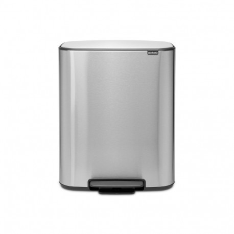 Brabantia prügikast Bo pedaaliga 60L, matt teras näpujäljekindel