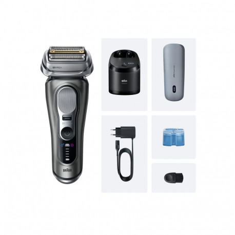 Braun raseerija Series 9 Pro+ 9675cc kuni 60min tööaeg märg- ja kuivkasutus liitiumioonaku, hall