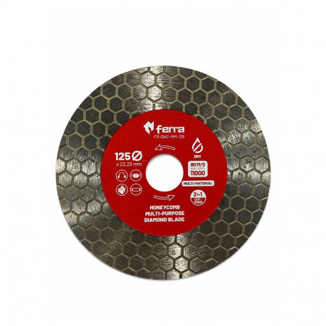 Ferra honeycomg pattern multi-material diamond blade  125x22,23mm